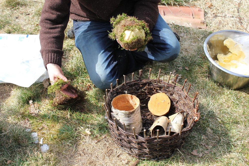 Butter is swaddled in hypnum moss before being put to rest underground